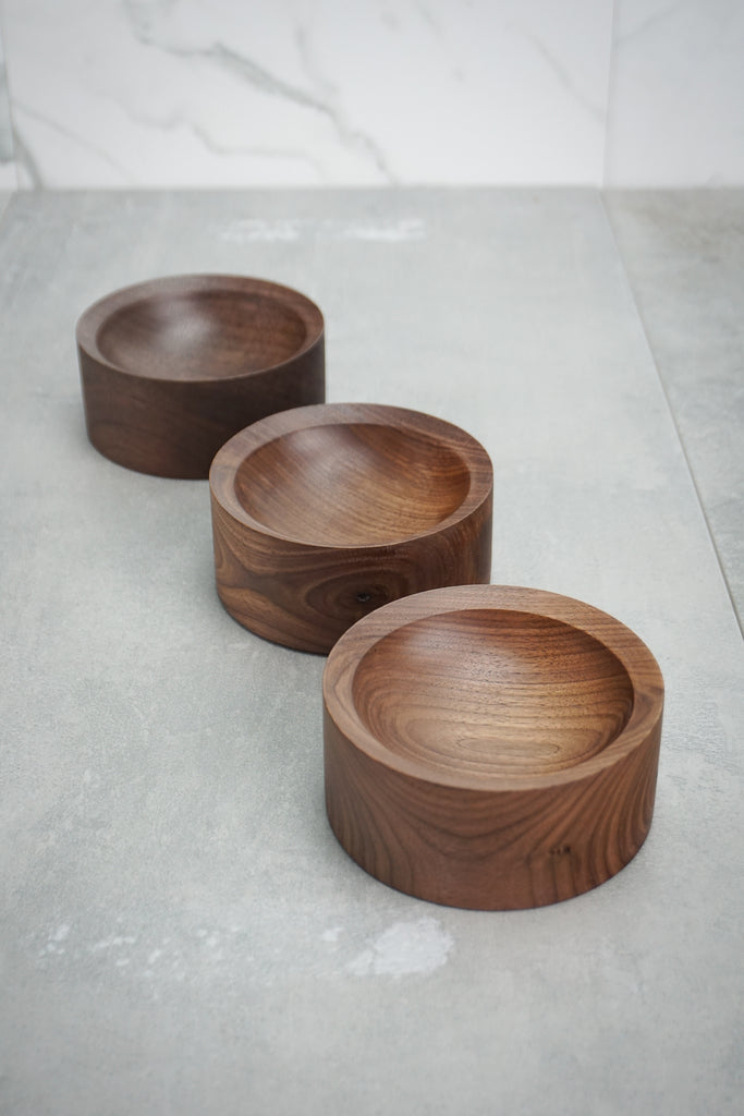 Walnut Bowl Trio