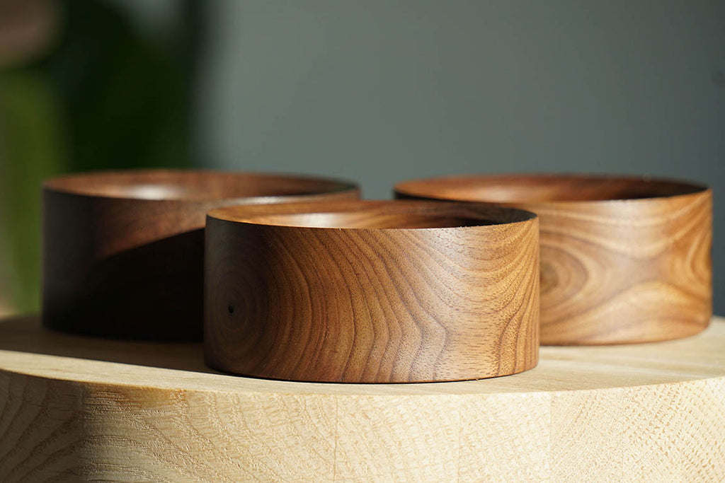 Walnut Bowl Trio