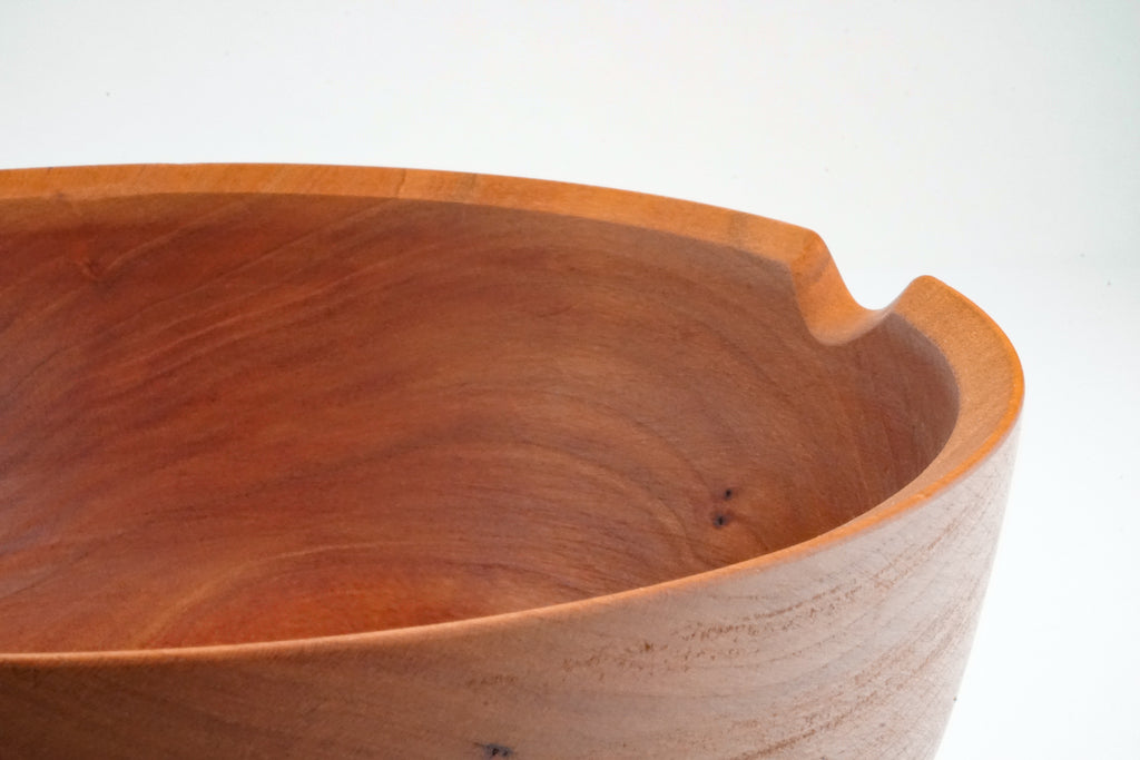 Cherry Wood Bowl With Chopsticks