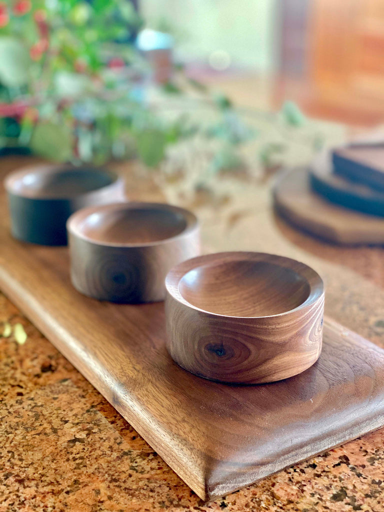 Walnut Bowl Trio